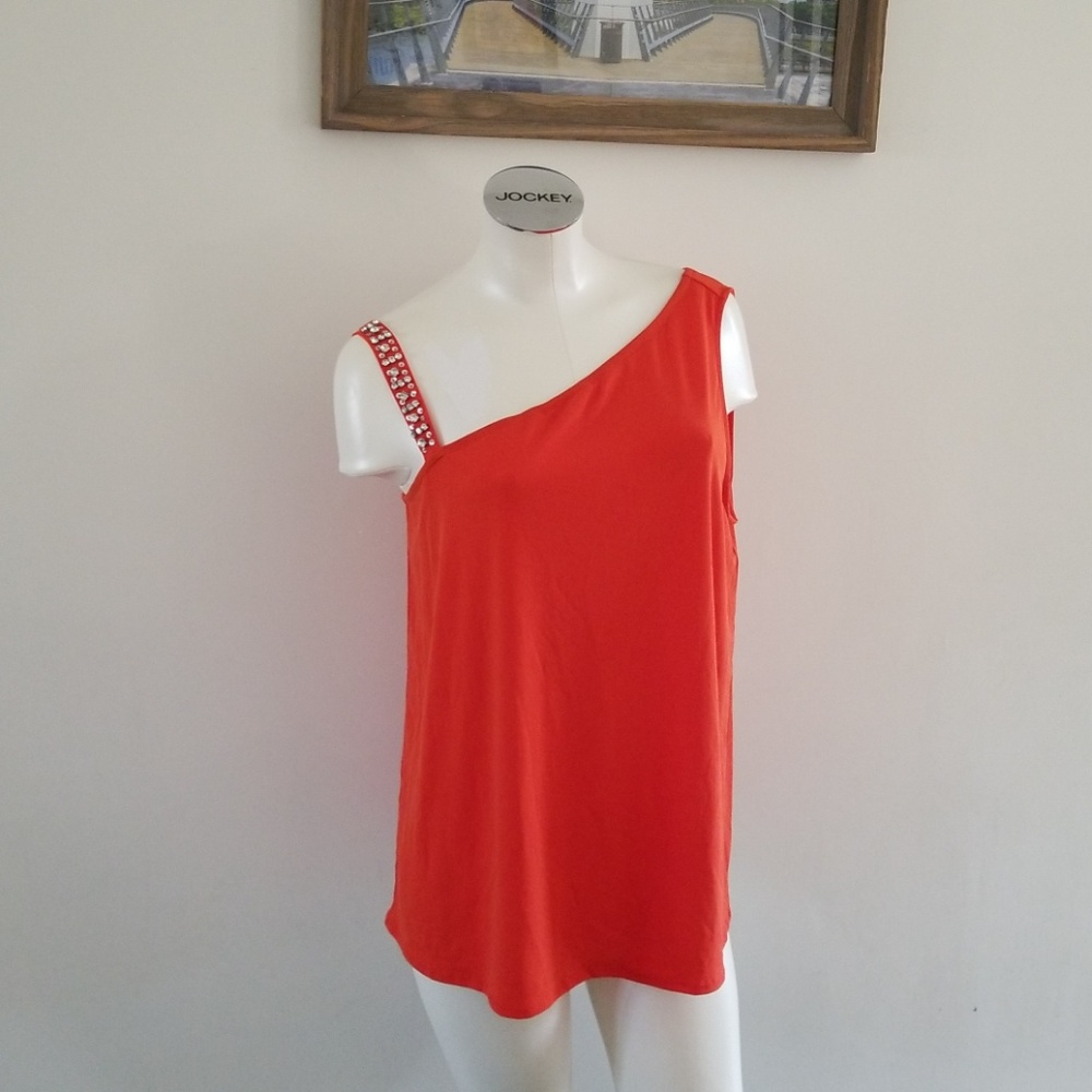 NWT embellished strap tank
